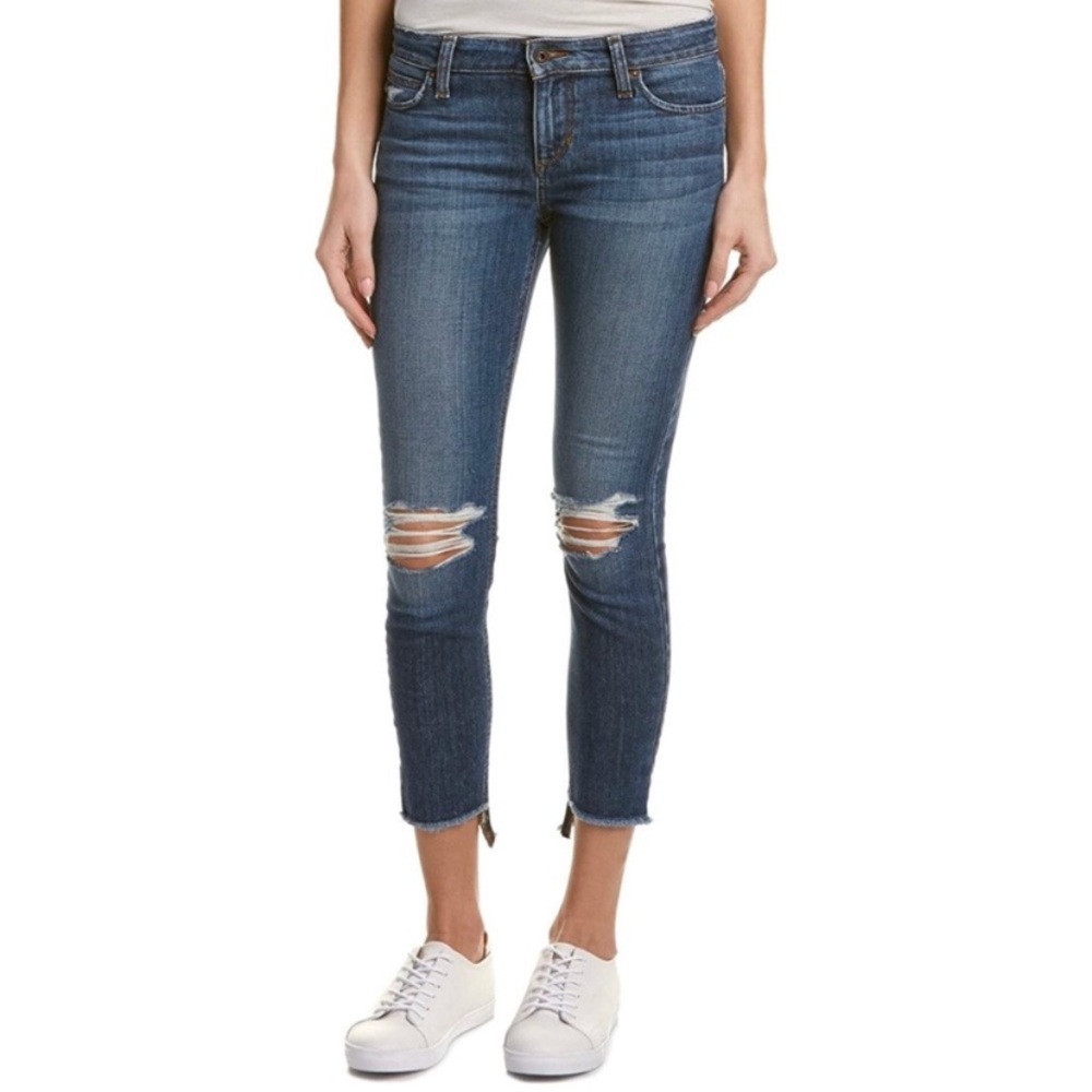 Revolve Joes Jeans Blondie Skinny Ankle Jeans Distressed Asymmetrical Raw hem